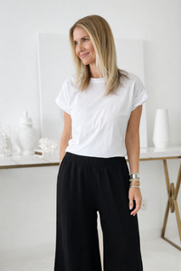 Born Free Linen Italian Palazzo - Black