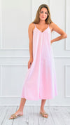 Sunday Slip Midi Dress - Soft Pink-200 Dresses/Jumpsuits/Rompers-HYFVE-Coastal Bloom Boutique, find the trendiest versions of the popular styles and looks Located in Indialantic, FL
