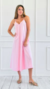 Sunday Slip Midi Dress - Soft Pink-200 Dresses/Jumpsuits/Rompers-HYFVE-Coastal Bloom Boutique, find the trendiest versions of the popular styles and looks Located in Indialantic, FL