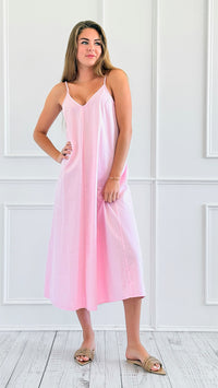 Sunday Slip Midi Dress - Soft Pink-200 Dresses/Jumpsuits/Rompers-HYFVE-Coastal Bloom Boutique, find the trendiest versions of the popular styles and looks Located in Indialantic, FL