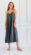 Sunday Slip Midi Dress - Black-200 Dresses/Jumpsuits/Rompers-HYFVE-Coastal Bloom Boutique, find the trendiest versions of the popular styles and looks Located in Indialantic, FL