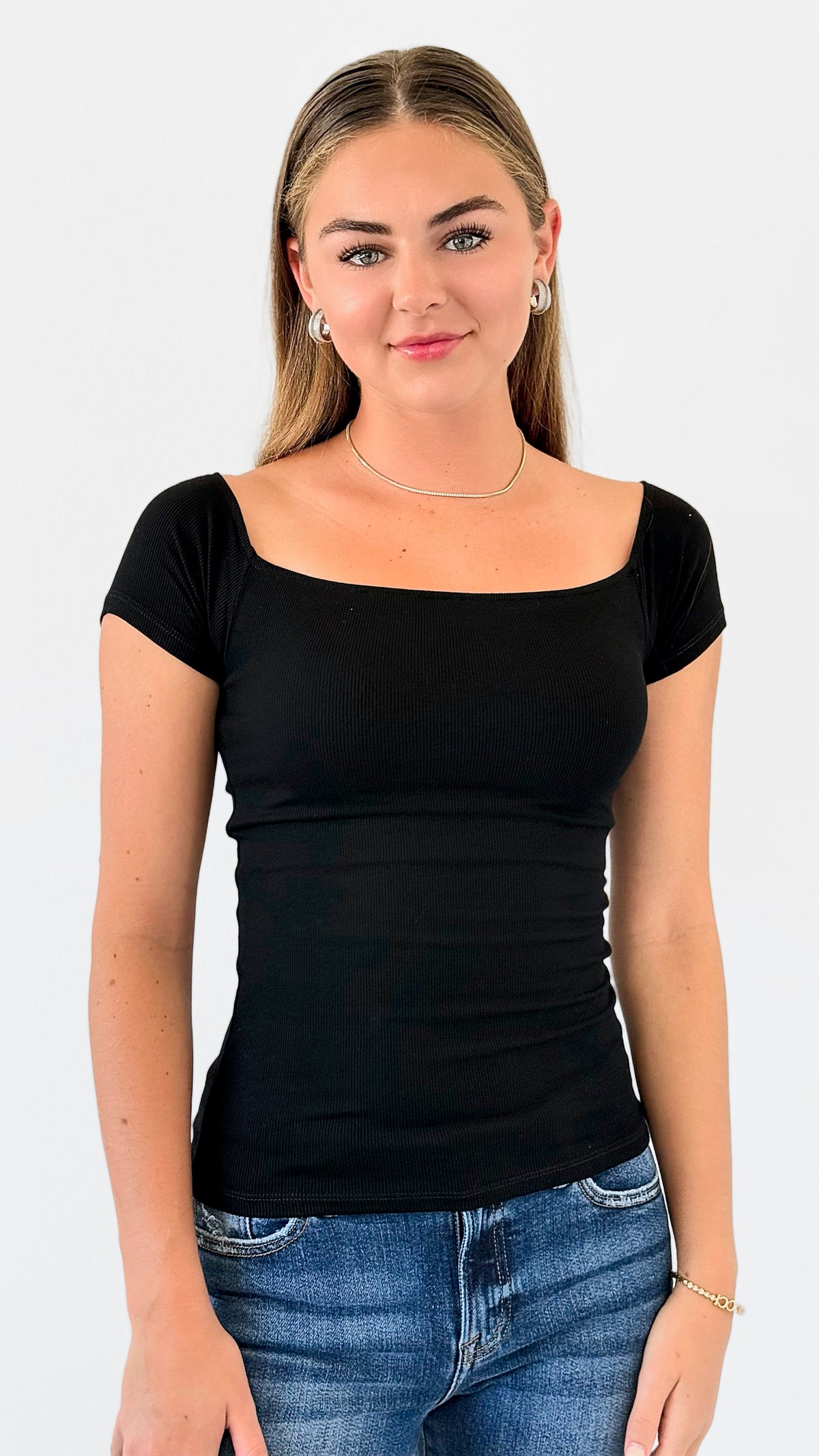 Shining Star Italian Chain Sweater - Black-110 Short Sleeve Tops-Germany-Coastal Bloom Boutique, find the trendiest versions of the popular styles and looks Located in Indialantic, FL