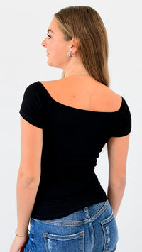 Shining Star Italian Chain Sweater - Black-110 Short Sleeve Tops-Germany-Coastal Bloom Boutique, find the trendiest versions of the popular styles and looks Located in Indialantic, FL