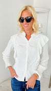 Forever Ruffle Blouse Top-130 Long Sleeve Tops-Venti6 Outlet-Coastal Bloom Boutique, find the trendiest versions of the popular styles and looks Located in Indialantic, FL