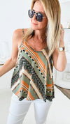 Poppy Flowy Italian Tank Top-100 Sleeveless Tops-Venti6 Outlet-Coastal Bloom Boutique, find the trendiest versions of the popular styles and looks Located in Indialantic, FL