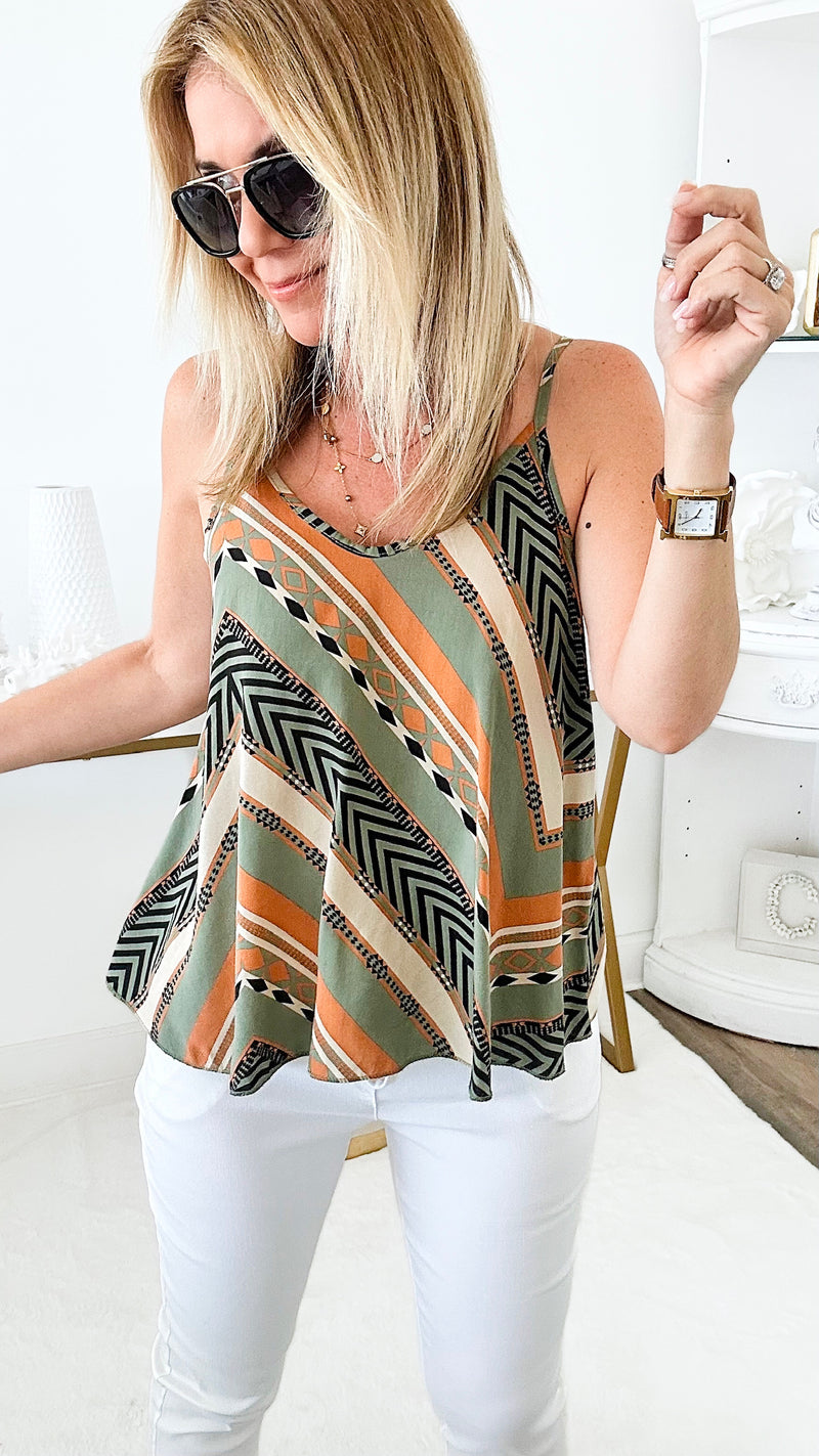 Poppy Flowy Italian Tank Top-100 Sleeveless Tops-Venti6 Outlet-Coastal Bloom Boutique, find the trendiest versions of the popular styles and looks Located in Indialantic, FL