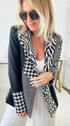 Pattern Tweed Patchwork Jacket-160 Jackets-High MJ-Coastal Bloom Boutique, find the trendiest versions of the popular styles and looks Located in Indialantic, FL