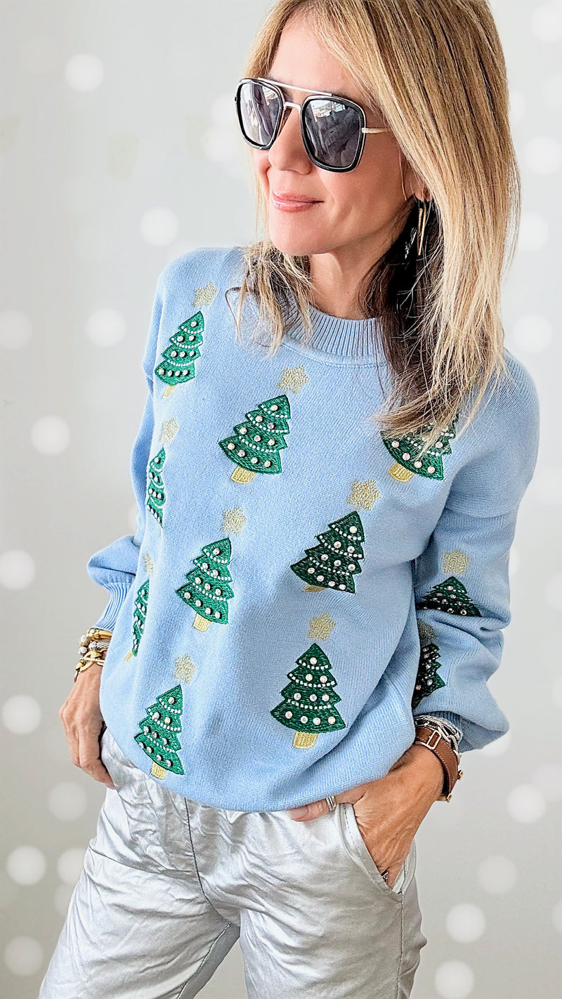 Christmas Tree Embroidered Sweater-140 Sweaters-WHY DRESS-Coastal Bloom Boutique, find the trendiest versions of the popular styles and looks Located in Indialantic, FL