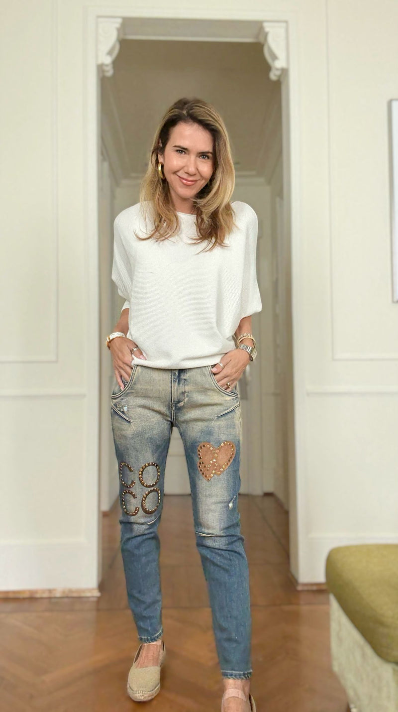 Coco Charm Italian Denim-100 Pants-DIPINTO DI BLU-Coastal Bloom Boutique, find the trendiest versions of the popular styles and looks Located in Indialantic, FL