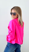 Hot Pink Popping Petunia Blazer-160 Jackets-LA' ROS-Coastal Bloom Boutique, find the trendiest versions of the popular styles and looks Located in Indialantic, FL