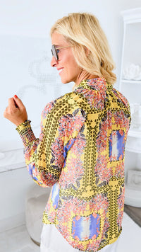 Lovelace Blouse-130 Long Sleeve Tops-Rousseau-Coastal Bloom Boutique, find the trendiest versions of the popular styles and looks Located in Indialantic, FL
