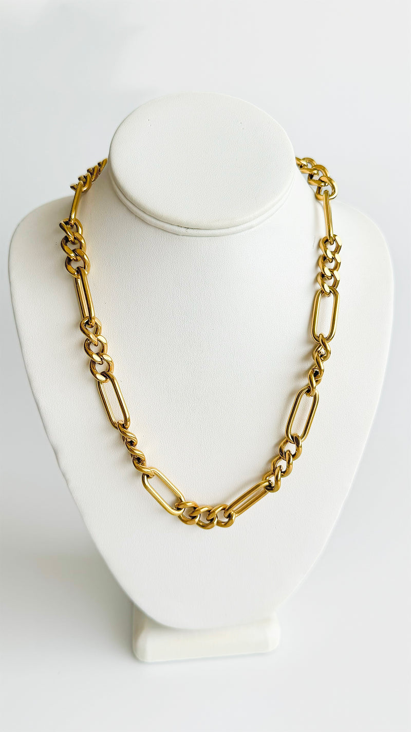 Chunky Cuban Link Necklace-230 Jewelry-NASH GREY-Coastal Bloom Boutique, find the trendiest versions of the popular styles and looks Located in Indialantic, FL