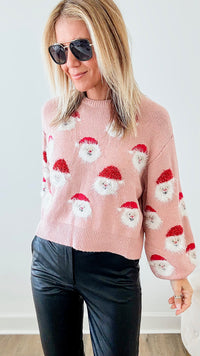 Santa Baby Sweater - Blush-140 Sweaters-Miss Sparkling-Coastal Bloom Boutique, find the trendiest versions of the popular styles and looks Located in Indialantic, FL