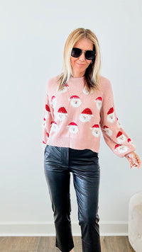 Santa Baby Sweater - Blush-140 Sweaters-Miss Sparkling-Coastal Bloom Boutique, find the trendiest versions of the popular styles and looks Located in Indialantic, FL