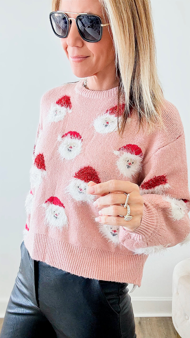 Santa Baby Sweater - Blush-140 Sweaters-Miss Sparkling-Coastal Bloom Boutique, find the trendiest versions of the popular styles and looks Located in Indialantic, FL