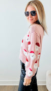 Santa Baby Sweater - Blush-140 Sweaters-Miss Sparkling-Coastal Bloom Boutique, find the trendiest versions of the popular styles and looks Located in Indialantic, FL