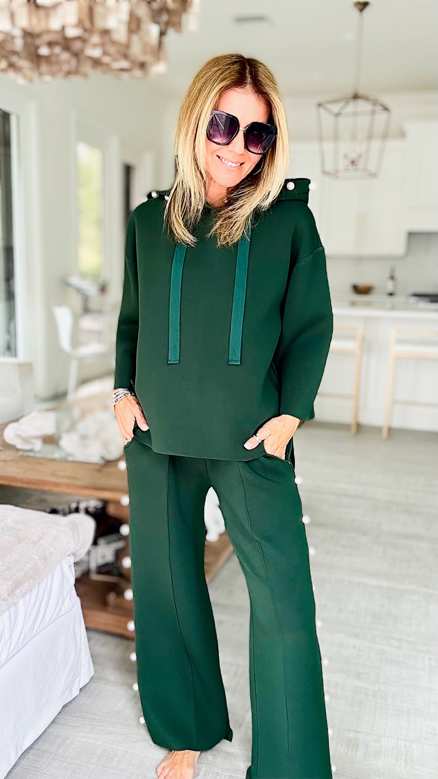 Elmwood Scuba Pearl Hoodie - Hunter Green-130 Long Sleeve Tops-Joh Apparel-Coastal Bloom Boutique, find the trendiest versions of the popular styles and looks Located in Indialantic, FL