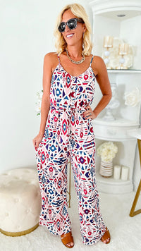 Colorful Dreamcatcher Jumpsuit-200 Dresses/Jumpsuits/Rompers-Andree By Unit-Coastal Bloom Boutique, find the trendiest versions of the popular styles and looks Located in Indialantic, FL
