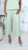 Lux Taylor Cropped Pants - Mint-170 Bottoms-See and Be Seen-Coastal Bloom Boutique, find the trendiest versions of the popular styles and looks Located in Indialantic, FL