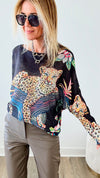 Italian St Tropez Spotted Nights Sweater-140 Sweaters-Germany-Coastal Bloom Boutique, find the trendiest versions of the popular styles and looks Located in Indialantic, FL