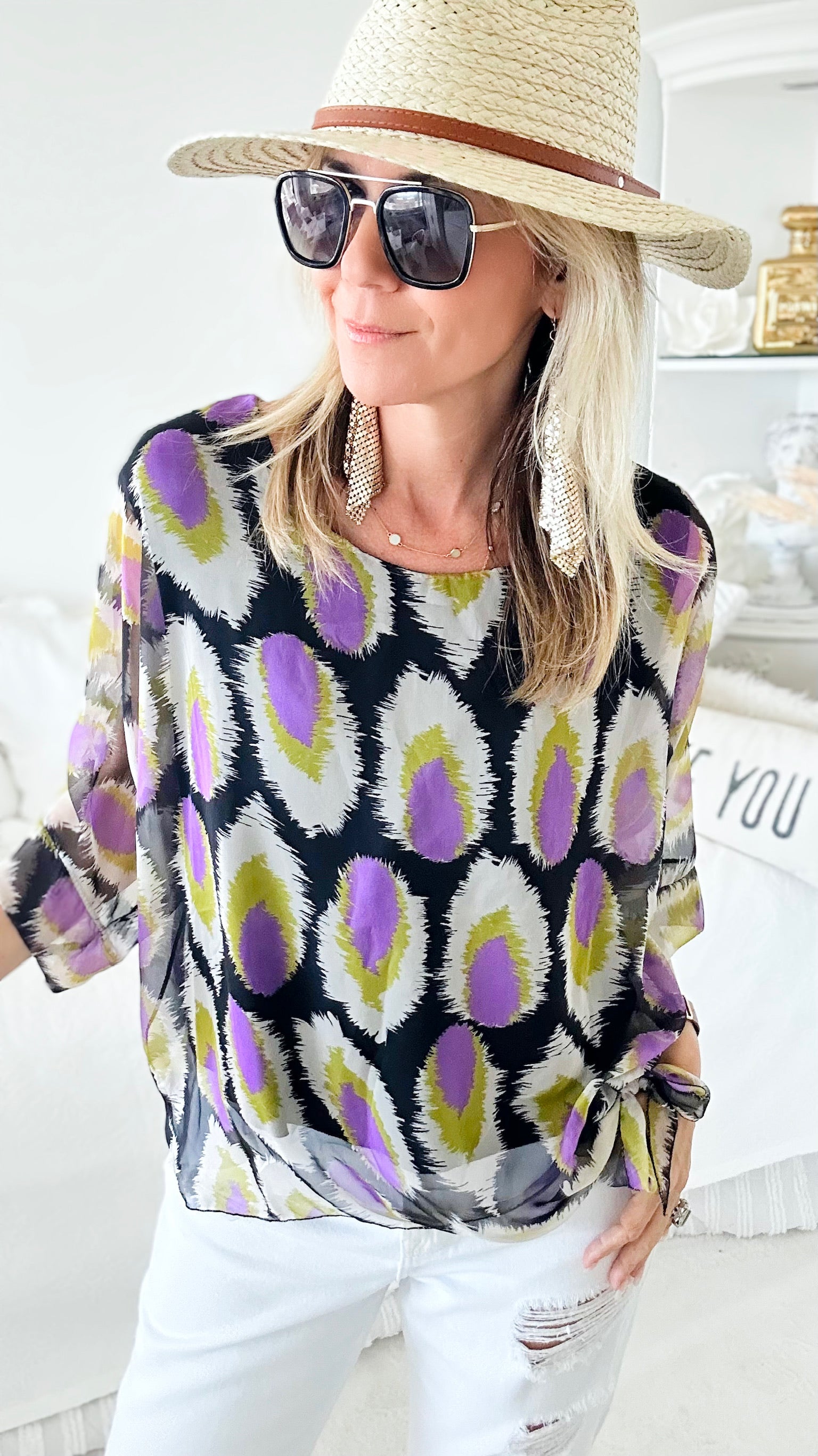 Perfect Plumage Italian Top - Black-130 Long Sleeve Tops-Yolly-Coastal Bloom Boutique, find the trendiest versions of the popular styles and looks Located in Indialantic, FL