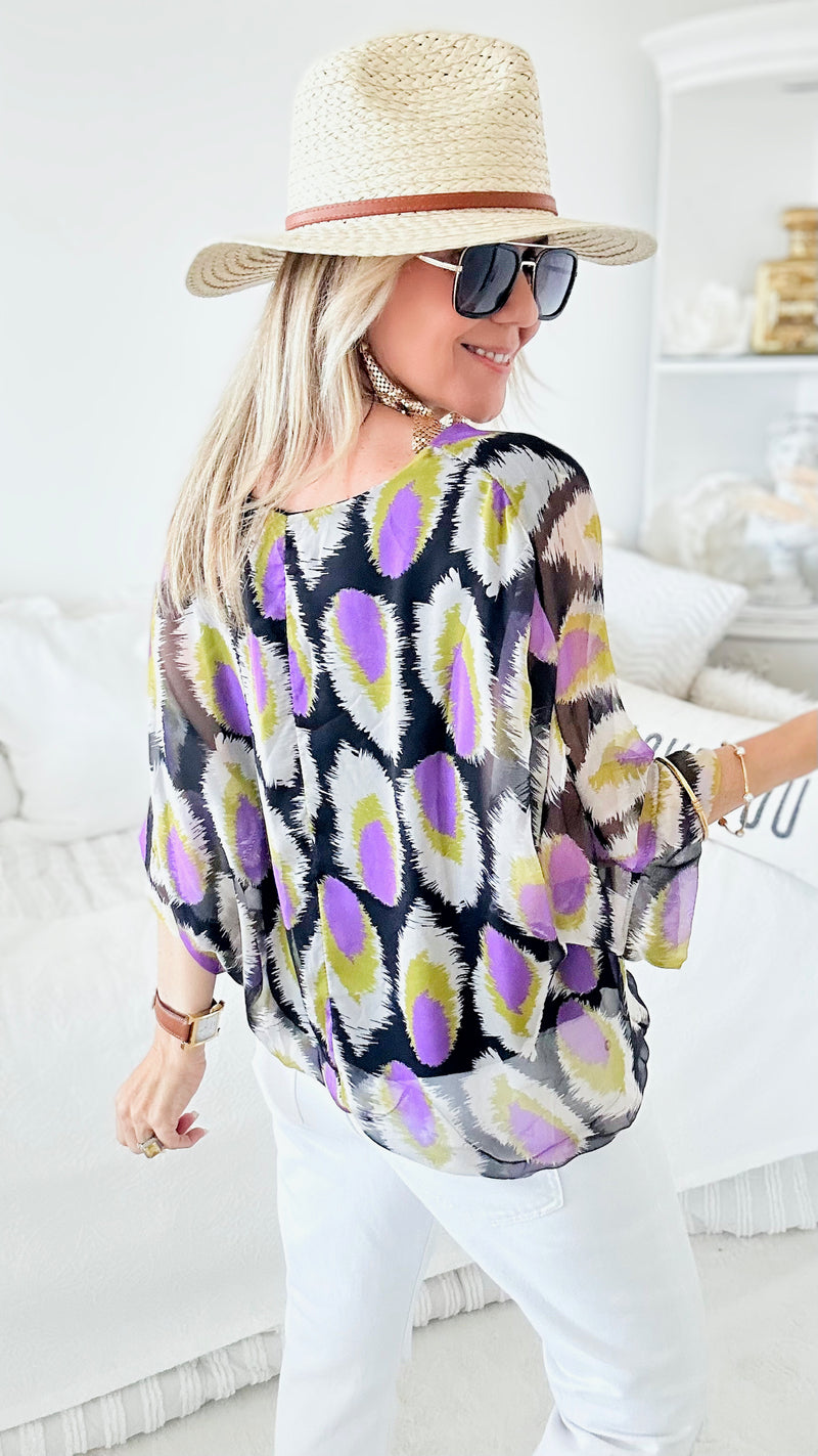 Perfect Plumage Italian Top - Black-130 Long Sleeve Tops-Yolly-Coastal Bloom Boutique, find the trendiest versions of the popular styles and looks Located in Indialantic, FL