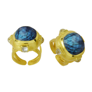 Lustrous Labradorite Statement Ring - BETTY-230 Jewelry-Betty Carre-Coastal Bloom Boutique, find the trendiest versions of the popular styles and looks Located in Indialantic, FL