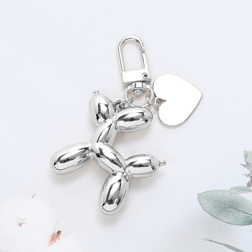 Heart & Balloon Dog Charm- Silver-230 Jewelry-NYW/GS JEWELRY-Coastal Bloom Boutique, find the trendiest versions of the popular styles and looks Located in Indialantic, FL