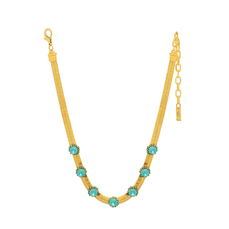Kirsten Necklace - Light Turquoise Matt - TOVA-230 Jewelry-TOVA-Coastal Bloom Boutique, find the trendiest versions of the popular styles and looks Located in Indialantic, FL