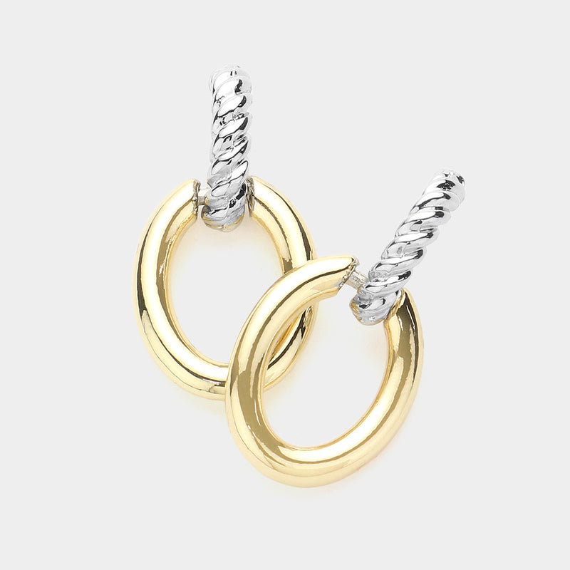 Twist &amp; Shine Hoop Earrings-230 Jewelry-NYW-Coastal Bloom Boutique, find the trendiest versions of the popular styles and looks Located in Indialantic, FL