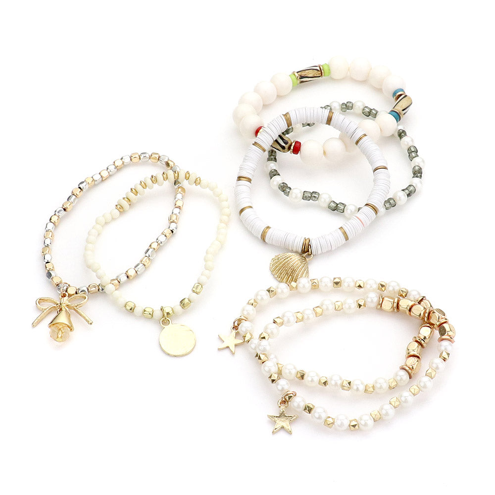 Ocean Charms Embellished Bracelet Set-230 Jewelry-Wona-Coastal Bloom Boutique, find the trendiest versions of the popular styles and looks Located in Indialantic, FL