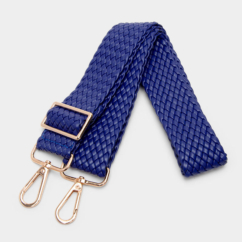 Faux Leather Braided Bag Strap - Royal Blue-260 Other Accessories-NYW-Coastal Bloom Boutique, find the trendiest versions of the popular styles and looks Located in Indialantic, FL