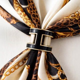 A Whisper of Structure Scarf Ring - Black
