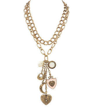 Layered Keepsake Heart Link Necklace