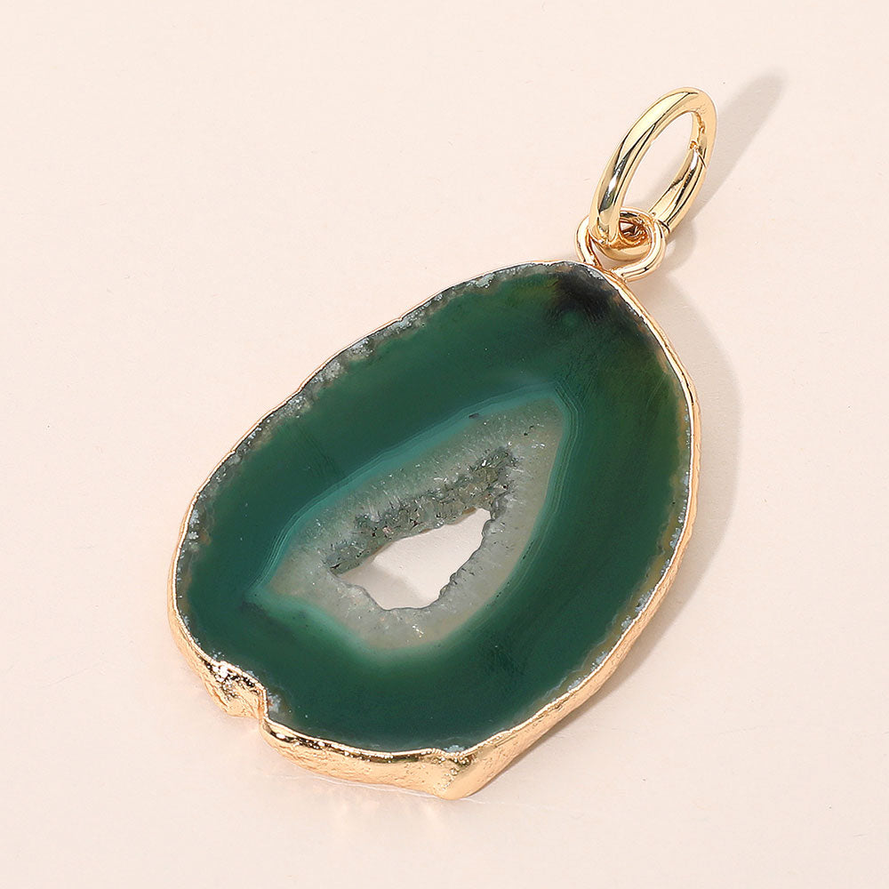 Wild Horizon Slice Pendant - Emerald-230 Jewelry-NYW/GS JEWELRY-Coastal Bloom Boutique, find the trendiest versions of the popular styles and looks Located in Indialantic, FL