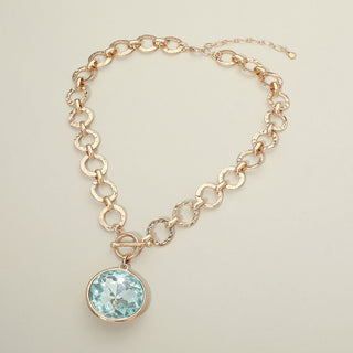 Chunky Stone Toggle Necklace - Mint