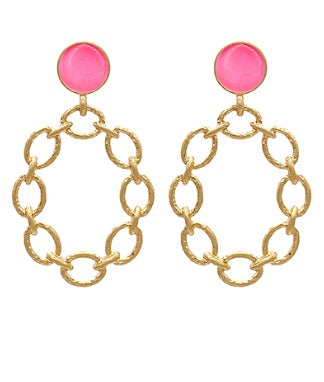 Gem Stud Drop Earrings - Pink-230 Jewelry-GS JEWELRY-Coastal Bloom Boutique, find the trendiest versions of the popular styles and looks Located in Indialantic, FL