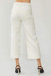 No Rules Cuffed Wide Leg Pants - Off White-170 Bottoms-RISEN JEANS-Coastal Bloom Boutique, find the trendiest versions of the popular styles and looks Located in Indialantic, FL