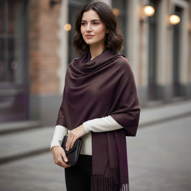 Autumn Muse Scarf - Plum-260 Other Accessories-NYW-Coastal Bloom Boutique, find the trendiest versions of the popular styles and looks Located in Indialantic, FL