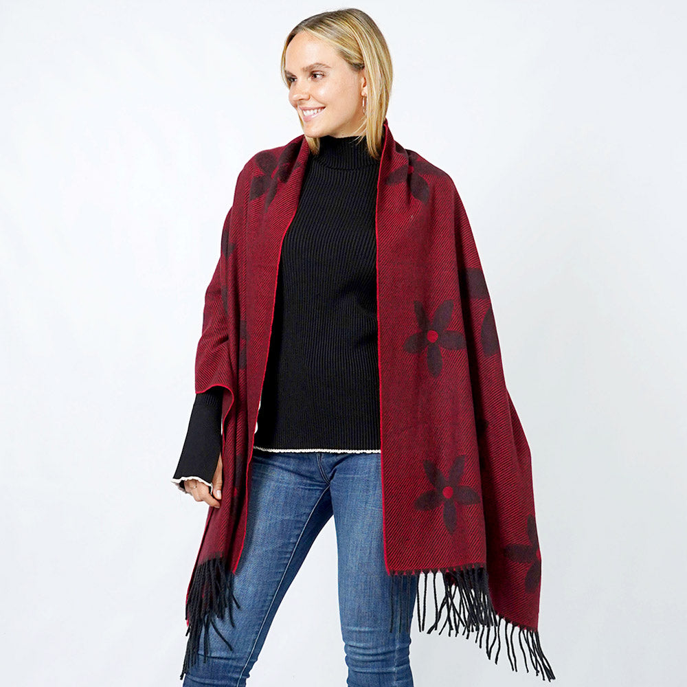 Floral Whispers Fringe Wrap-260 Other Accessories-NYW-Coastal Bloom Boutique, find the trendiest versions of the popular styles and looks Located in Indialantic, FL