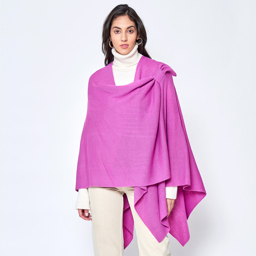 Walk Away Poncho - Pink-150 Cardigan Layers-NYW-Coastal Bloom Boutique, find the trendiest versions of the popular styles and looks Located in Indialantic, FL
