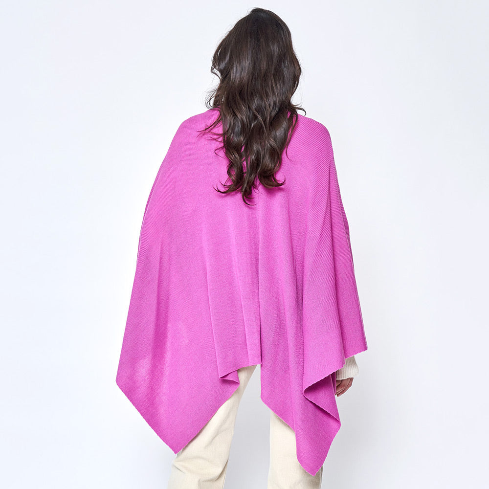 Walk Away Poncho - Pink-150 Cardigan Layers-NYW-Coastal Bloom Boutique, find the trendiest versions of the popular styles and looks Located in Indialantic, FL