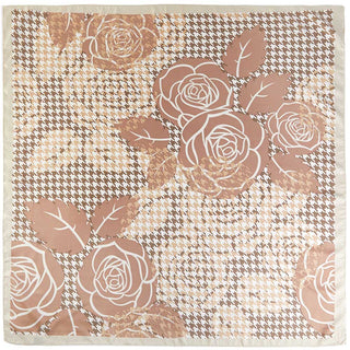 Floral Houndstooth Square Scarf