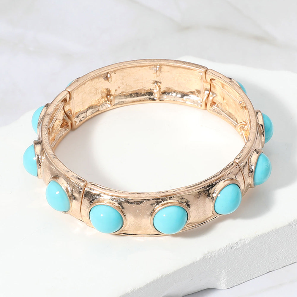 PRE ORDER-Lagoon Luxe Stretch Bangle Bracelet-230 Jewelry-NYW-Coastal Bloom Boutique, find the trendiest versions of the popular styles and looks Located in Indialantic, FL