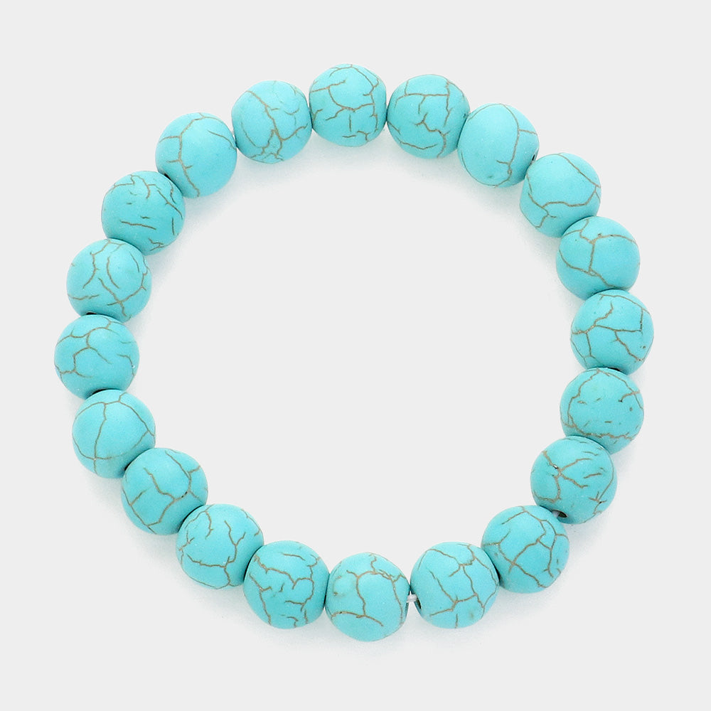 Radiant Horizon Stretch Bracelet - Turquoise-230 Jewelry-NYW-Coastal Bloom Boutique, find the trendiest versions of the popular styles and looks Located in Indialantic, FL