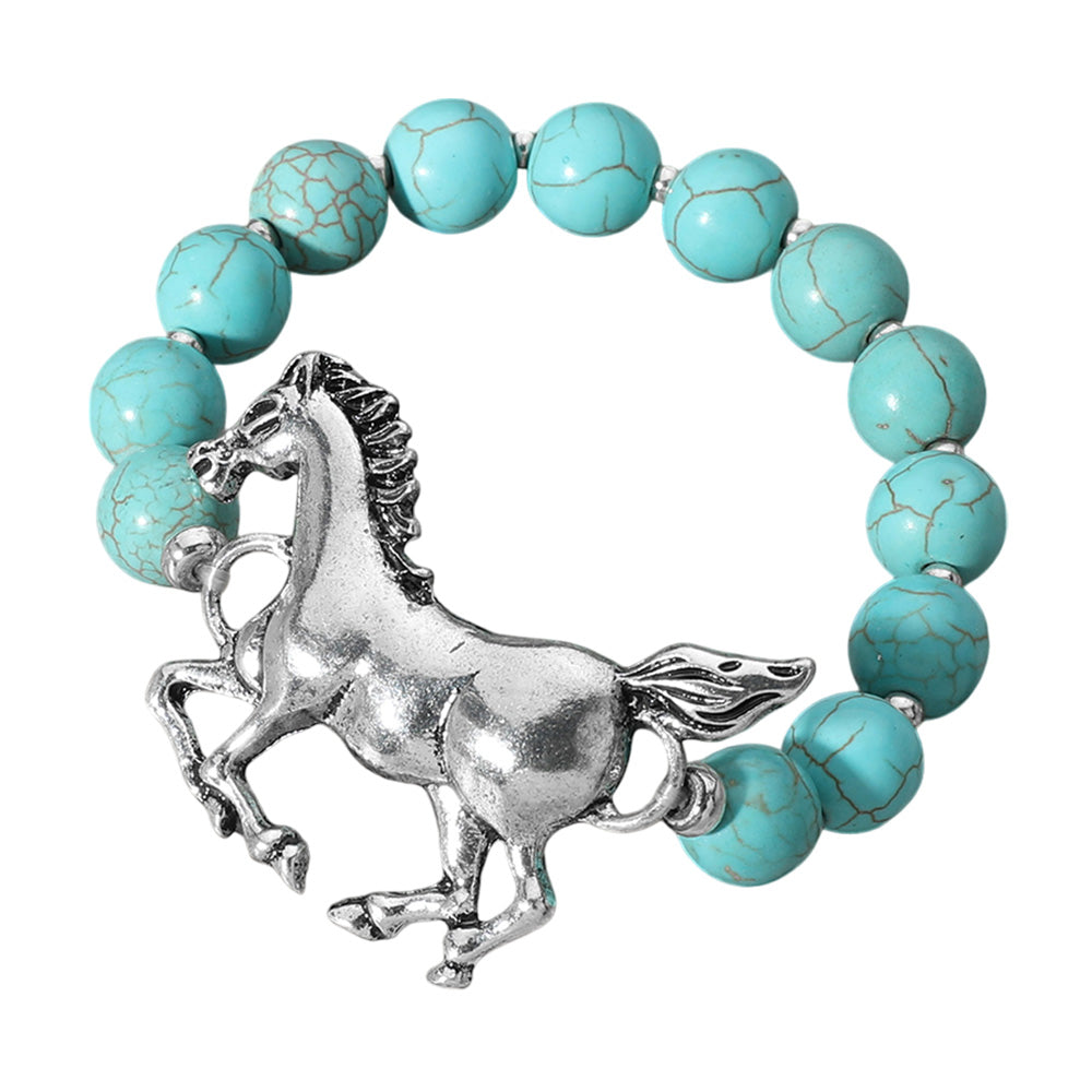 Gallop Spirit Beaded Bracelet - Turquoise-230 Jewelry-NYW-Coastal Bloom Boutique, find the trendiest versions of the popular styles and looks Located in Indialantic, FL