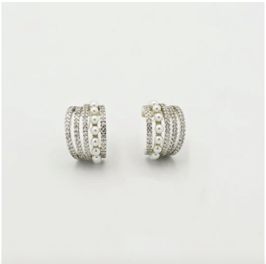 Gaia Pearly Earring-230 Jewelry-TREASURE JEWELS-Coastal Bloom Boutique, find the trendiest versions of the popular styles and looks Located in Indialantic, FL