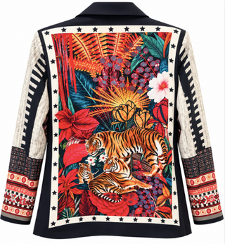 Wild Tropics Tiger Leopard Italian Blazer