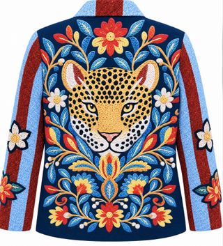 Wild Bloom Leopard Floral Italian Blazer