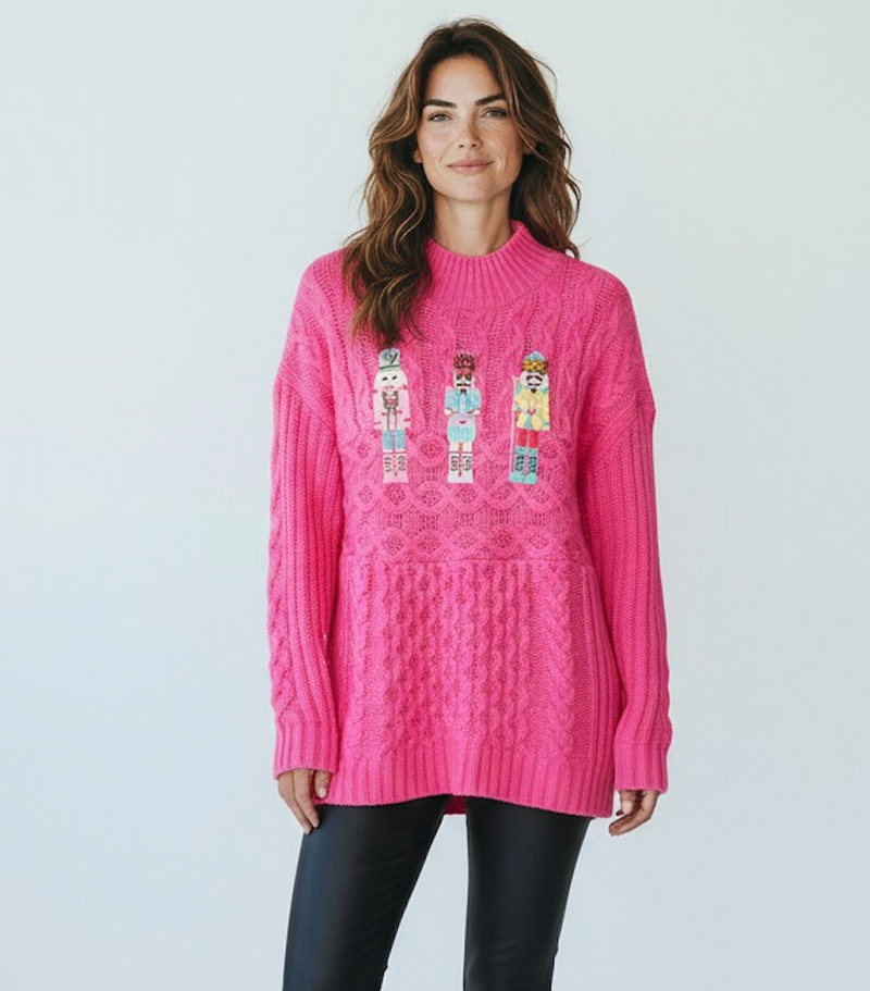 CB CUSTOM - Sugarplum Soldiers Knit Sweater-140 Sweaters-Rousseau / Holly-Coastal Bloom Boutique, find the trendiest versions of the popular styles and looks Located in Indialantic, FL
